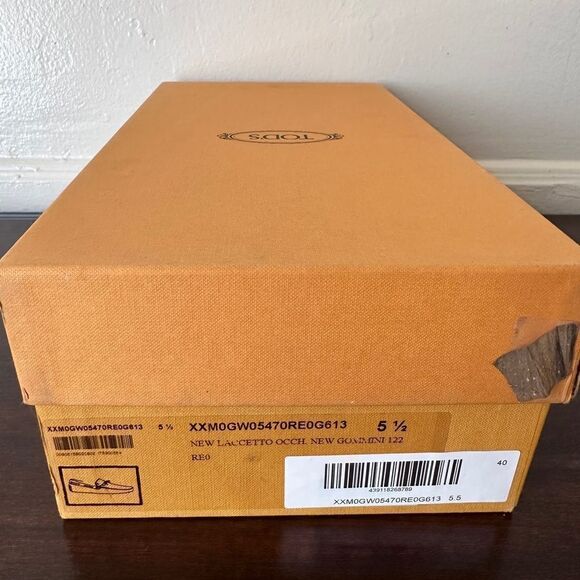 Tod's Men's Orange Suede slip-on Loafers size EU 38- US 5,5 new in box - Picture 13 of 14